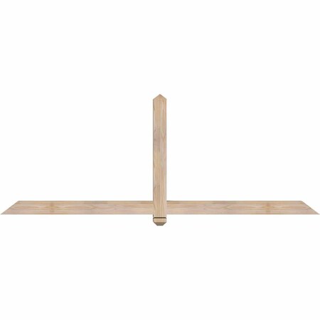 Ekena Millwork Eugene Smooth Timber Gable Bracket, Douglas Fir, 84"W x 31"H x 3 1/2"D x 3 1/2"F, 9/12 Pitch GBW084X31X0404EUG00SDF